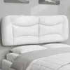 vidaXL Coussin de tête de lit blanc 140 cm similicuir