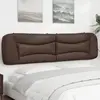 vidaXL Coussin de tête de lit marron 200 cm similicuir