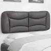 vidaXL Coussin de tête de lit gris 140 cm similicuir