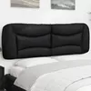 vidaXL Coussin de tête de lit noir 160 cm similicuir