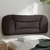 vidaXL Coussin de tête de lit marron foncé 100 cm tissu