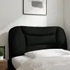 vidaXL Coussin de tête de lit noir 90 cm tissu