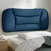 vidaXL Coussin de tête de lit bleu 90 cm tissu