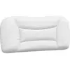 vidaXL Coussin de tête de lit blanc 90 cm similicuir
