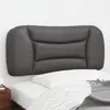 vidaXL Coussin de tête de lit gris 80 cm similicuir