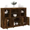 Non communiqué vidaXL Buffets avec lumières LED 3 pcs chêne fumé bois d'ingénierie