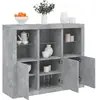 vidaXL Buffets avec lumières LED 3 pcs gris béton bois d'ingénierie