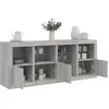 vidaXL Buffet avec lumières LED sonoma gris 164x37x67 cm