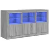 vidaXL Buffet avec lumières LED sonoma gris 123x37x67 cm