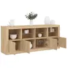 vidaXL Buffet avec lumières LED chêne sonoma 163x37x67 cm