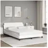 vidaXL Cadre de lit avec tête de lit Blanc 120x200 cm Similicuir
