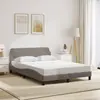 vidaXL Cadre de lit avec tête de lit Taupe 120x200 cm Tissu