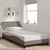 vidaXL Cadre de lit avec tête de lit Taupe 100x200 cm Tissu