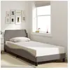 vidaXL Cadre de lit avec tête de lit Taupe 90x190 cm Tissu