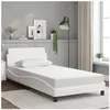vidaXL Cadre de lit avec tête de lit Blanc 100x200 cm Similicuir