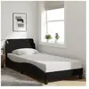 vidaXL Cadre de lit avec tête de lit Noir 90x200 cm Tissu