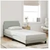 vidaXL Cadre de lit avec tête de lit Gris clair 90x200 cm Velours