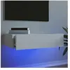 vidaXL Meuble TV avec éclairage LED blanc 60x35x15,5 cm