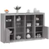 vidaXL Buffets avec lumières LED 3 pcs sonoma gris bois d'ingénierie