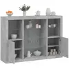 vidaXL Buffets avec lumières LED 3 pcs gris béton bois d'ingénierie