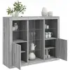 vidaXL Buffets avec lumières LED 3 pcs sonoma gris bois d'ingénierie