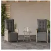 vidaXL Chaises inclinables de jardin lot de 2 avec repose-pied rotin