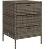 vidaXL Armoire de rangement de jardin gris 55x59x80 cm résine tressée