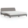 vidaXL Cadre de lit avec tête de lit Taupe 180x200 cm Tissu