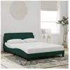 vidaXL Cadre de lit avec tête de lit Vert foncé 140x200 cm Velours