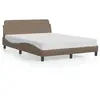 vidaXL Cadre de lit avec tête de lit Cappuccino 140x190 cm Similicuir