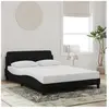vidaXL Cadre de lit avec tête de lit Noir 140x190 cm Velours