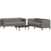 vidaXL Ensemble de canapés 2 pcs taupe tissu