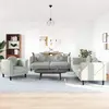 vidaXL Ensemble de canapés 3 pcs avec coussins gris clair velours