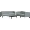 vidaXL Ensemble de canapés 2 pcs gris clair tissu