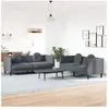 vidaXL Ensemble de canapés 2 pcs avec coussins gris foncé velours