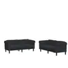 vidaXL Ensemble de canapés 2 pcs noir velours