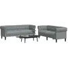 vidaXL Ensemble de canapés 2 pcs gris clair tissu