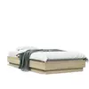 vidaXL Cadre de lit avec lumières LED chêne sonoma 90x190 cm