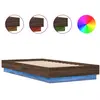 vidaXL Cadre de lit avec lumières LED chêne marron 90x190 cm