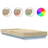 vidaXL Cadre de lit avec lumières LED chêne sonoma 100x200 cm
