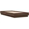 Vidaxl cadre de lit sans matelas chêne marron 90x190cm bois ingénierie