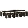 vidaXL Ensemble à manger de jardin avec coussins 13 pcs marron rotin