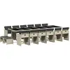 vidaXL Ensemble à manger de jardin et coussins 17 pcs gris clair rotin