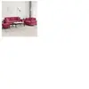 vidaXL Ensemble de canapés 3 pcs avec coussins rouge bordeaux velours