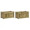 vidaXL Jardinières 2 pcs bois de pin imprégné