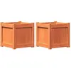 vidaXL Jardinières 2 pcs cire marron bois de pin massif