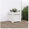 vidaXL Jardinière blanc 31x31x31 cm bois de pin massif