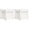 vidaXL Jardinières 2 pcs blanc bois de pin massif