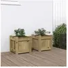 vidaXL Jardinières 2 pcs bois de pin imprégné