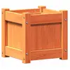 vidaXL Jardinière cire marron 31x31x31 cm bois de pin massif